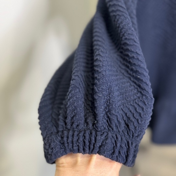 Maeve by Anthropology Blue Bubble Sleeve Sweater (L) - Picture 3 of 6